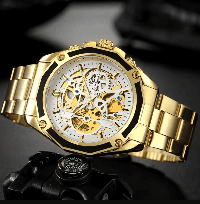 Khrist Auto Kinetics Classic Ease: Timepiece Portfolio Inside Revolving Gears Uncomplicated Grace: Automatic Mechanical Watch Collection Simplistic Elegance Analog Watch For Men view 10