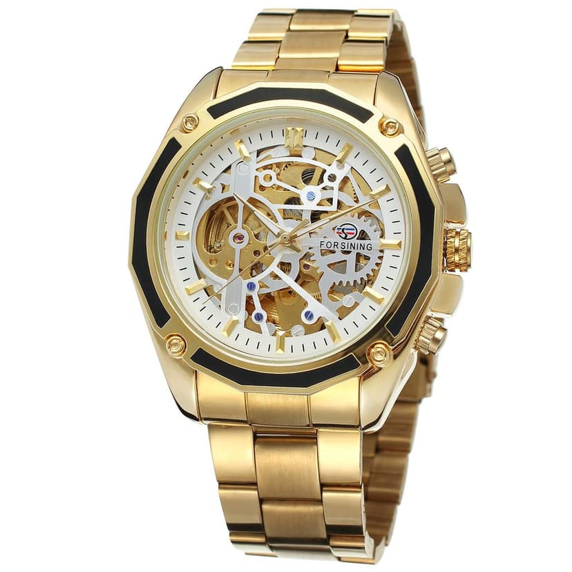 Khrist Auto Kinetics Classic Ease: Timepiece Portfolio Inside Revolving Gears Uncomplicated Grace: Automatic Mechanical Watch Collection Simplistic Elegance Analog Watch For Men view 4