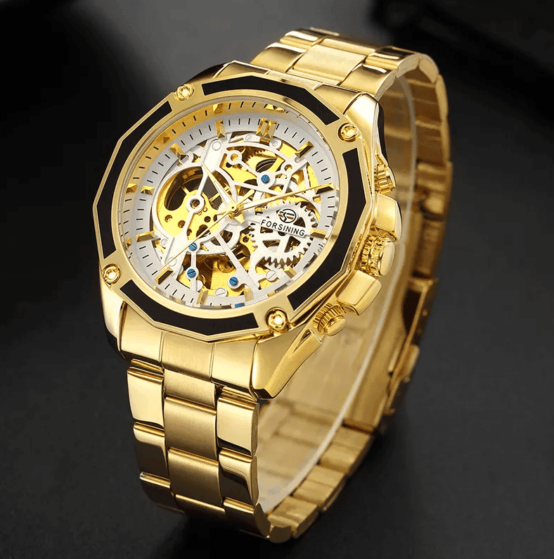 Khrist Auto Kinetics Classic Ease: Timepiece Portfolio Inside Revolving Gears Uncomplicated Grace: Automatic Mechanical Watch Collection Simplistic Elegance Analog Watch For Men view 7