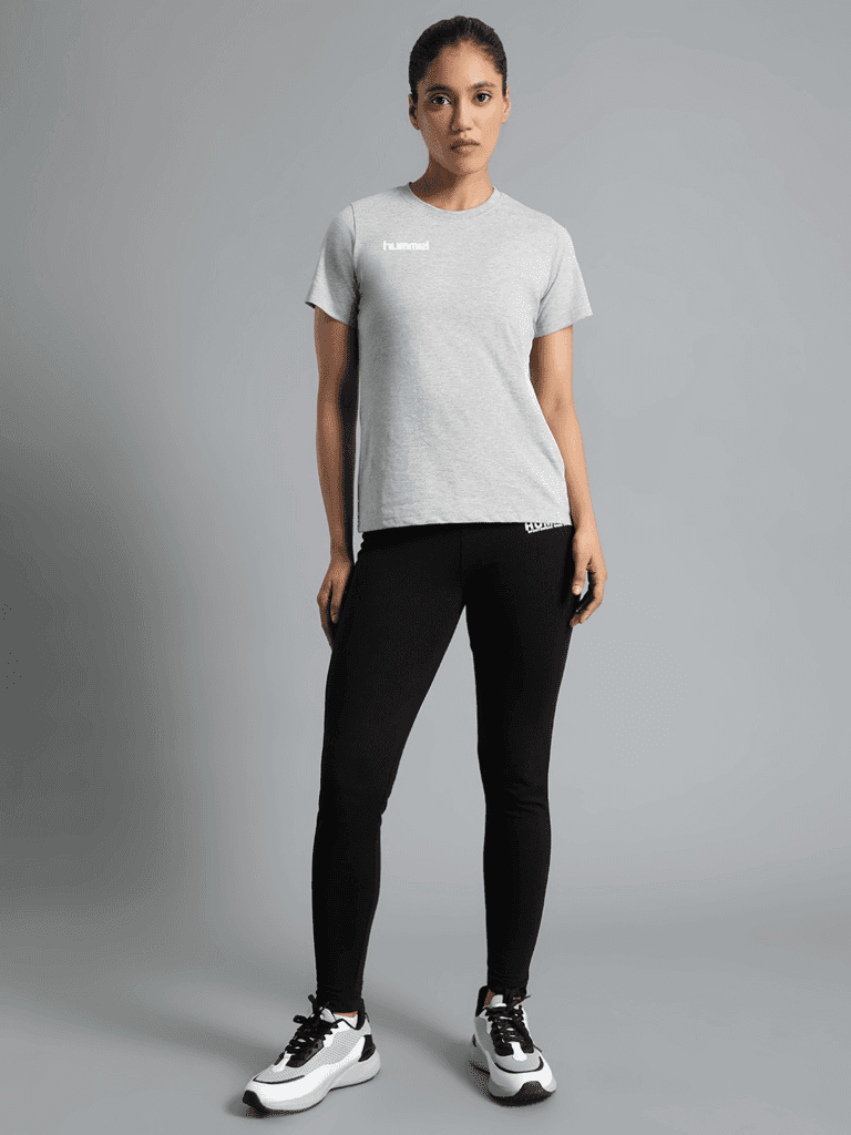Go Cotton Round Neck Cotton Rich Half Sleeve Solid Regular fit Cottonpoly T-shirt for Women Comfortable soft Breathable Fabric Stretchable for Everyday Use Ideal for Casualwear view 9