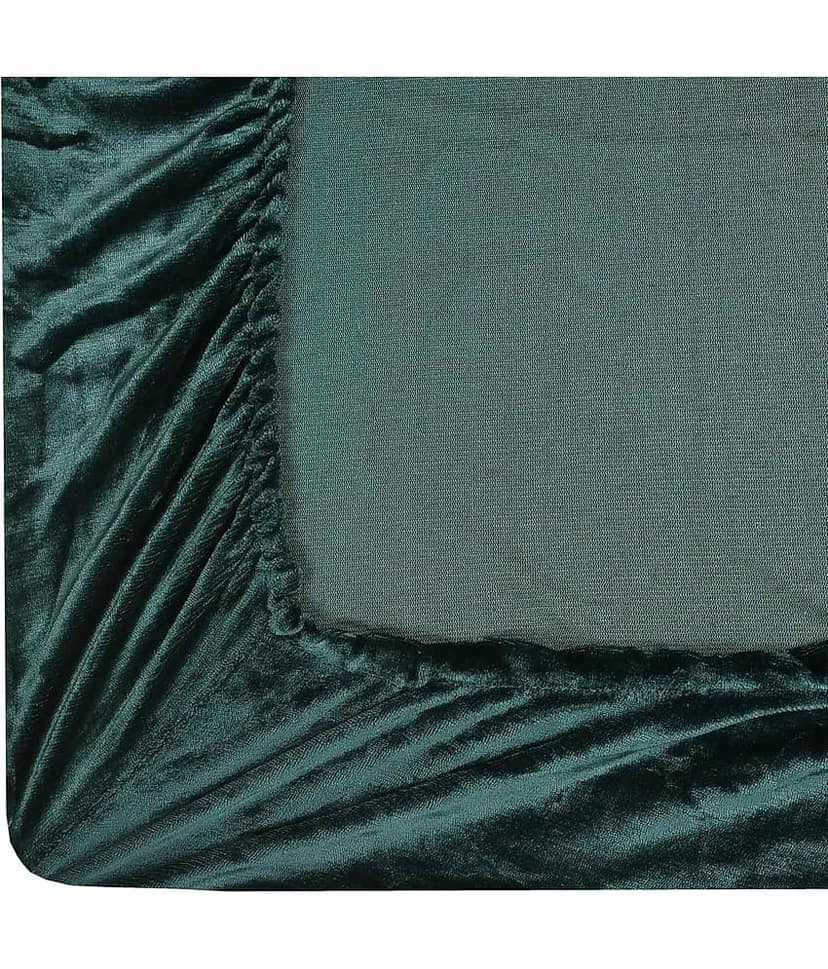 SWIZIER Woollen 1 King Fitted Bedsheet with 2 Pillow Covers ( 198 cm x 182 cm ) , Green view 2