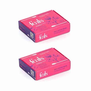 Cotton EarBuds, Cotton Swabs, Eco-Packaged, Chemical Free, Biodegradable | 100 Paper Stem, 200 Cotton Swabs Per Pack (Pack of 2) - 200 Sticks, 400 Swabs