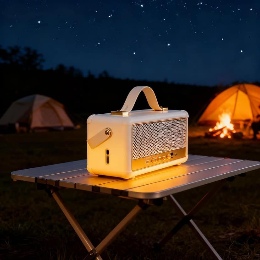 StockWell III M30 Bluetooth Speaker, Portable Retro Design, 16W, Black/White, Built-in 1500mAh Battery (White) view 7
