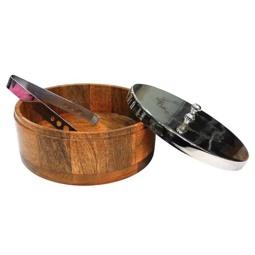 Wooden Home Decorative Bowl | Handmade Rustic Serving Bowl, Diameter : 8 Inch (WMAS076 C) view 2