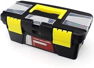 Plastic Double Layer Portable Large Capacity Storage Tool Box | Mini Hardware Tool Kit Box to Keep Your Organized Tools Screwdriver, Wrench & Stationary, Home Stuff Storage