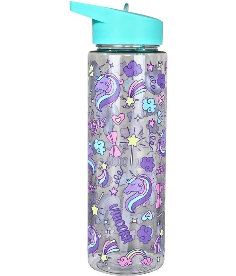 Smily Kiddos - Sipper Bottle 750 ml - Unicorn Theme | Sea Green Green School Water Bottle 750 mL ( Set of 1 )