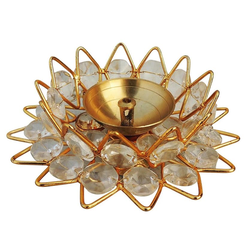 Brass Fancy Bowl Crystal Deepak No. 1 (ZMAS423 A) view 2