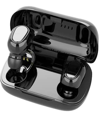 Neo L21 On Ear True Wireless (TWS) 20 Hours Playback IPX4(Splash & Sweat Proof) Active Noise cancellation -Bluetooth Black
