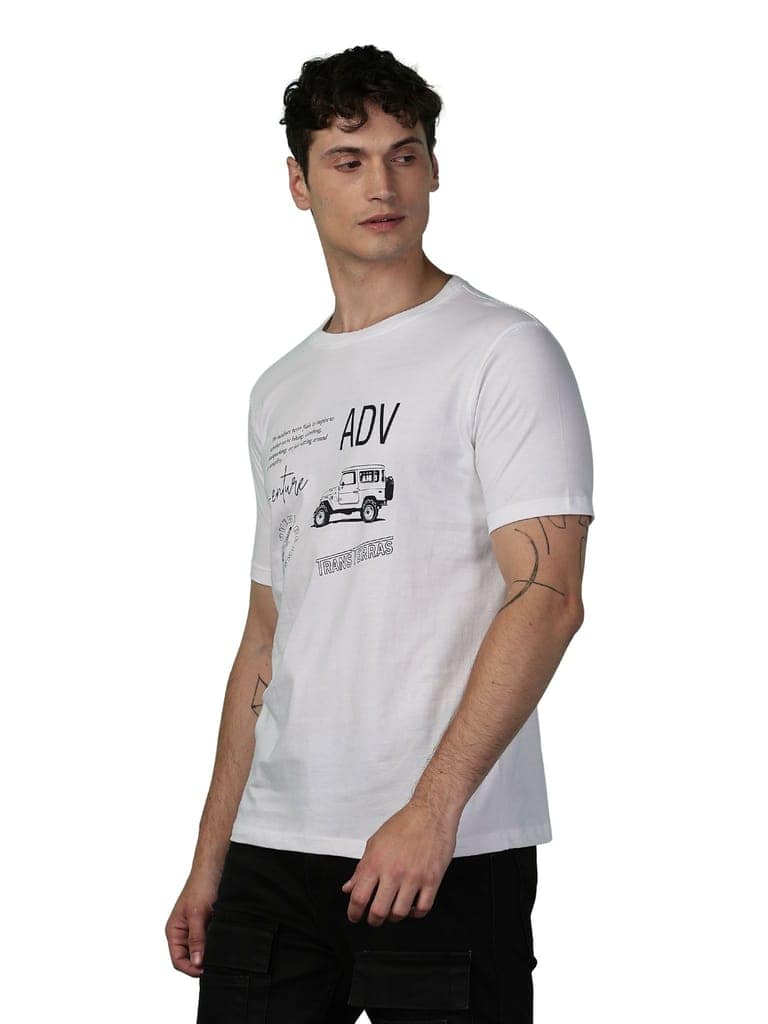 Cotton White Adventure T-Shirt view 5