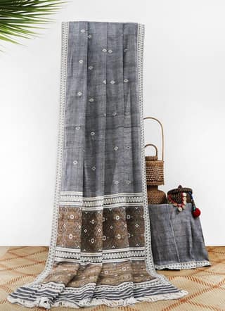 Handwoven Eri Silk x Cotton Saree