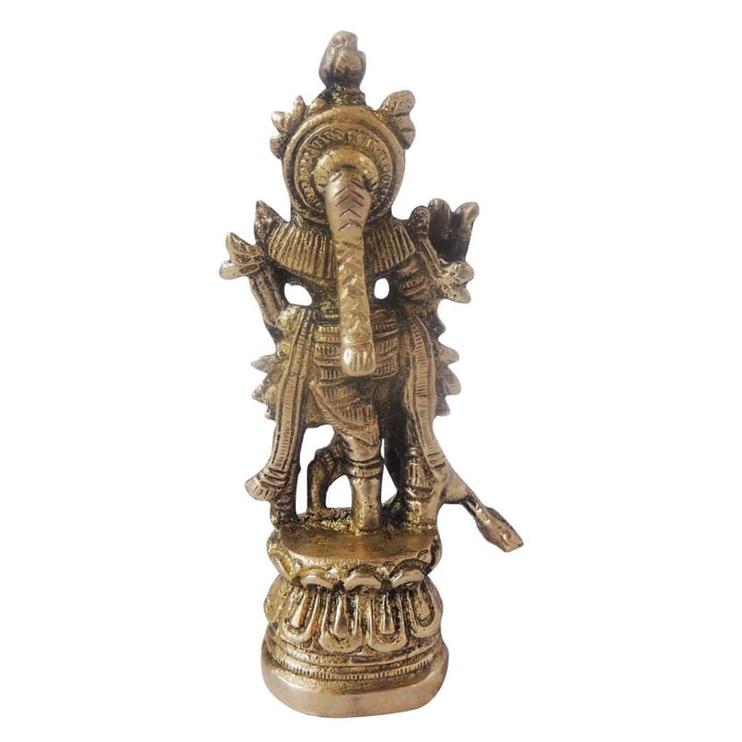 Brass Showpiece Krishna God Idol Statue (BSMAS1136 C) view 3