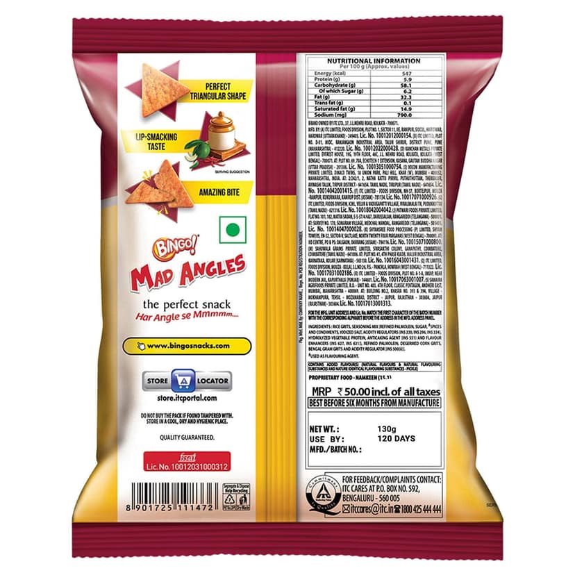 Bingo! Mad Angles Achaari Masti, 130G Pack view 2