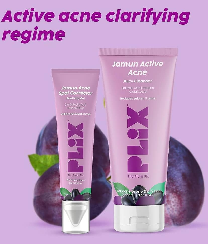 The Plant Fix Plix Jamun Face Wash and Active Acne Serum Combo(100ML + 15g) For Active Acne & Oil Control (2 Items in the set) view 2