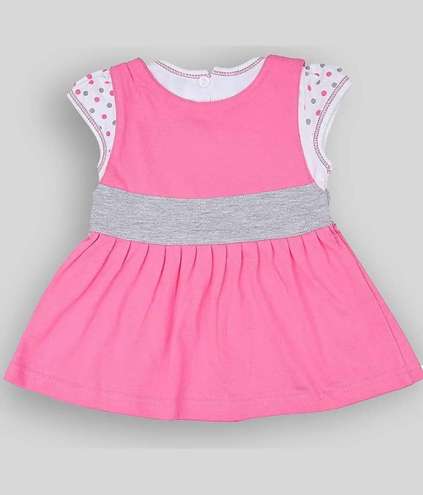NammaBaby Pack of 1 Baby Girls Cotton Blend Dresses ( Pink ) view 2