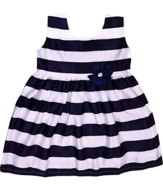 LITTLE PANDA Baby Girls Satin Frocks ( Red )