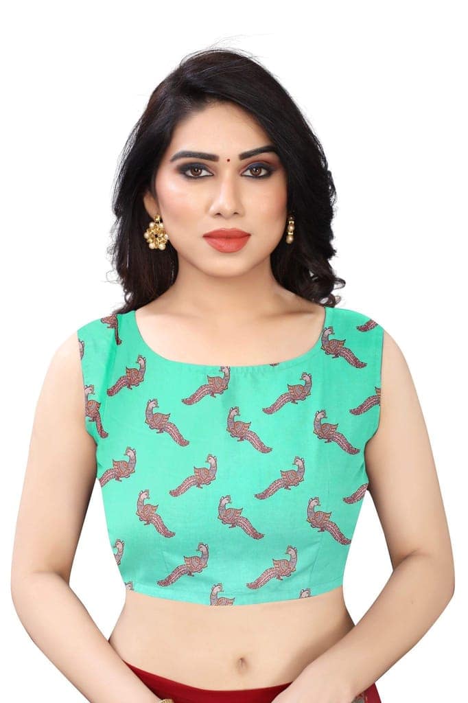 Silk Zone Women's Chanderi Cotton Saree With Blouse Piece view 4