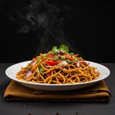 Egg Manchurian Noodles
