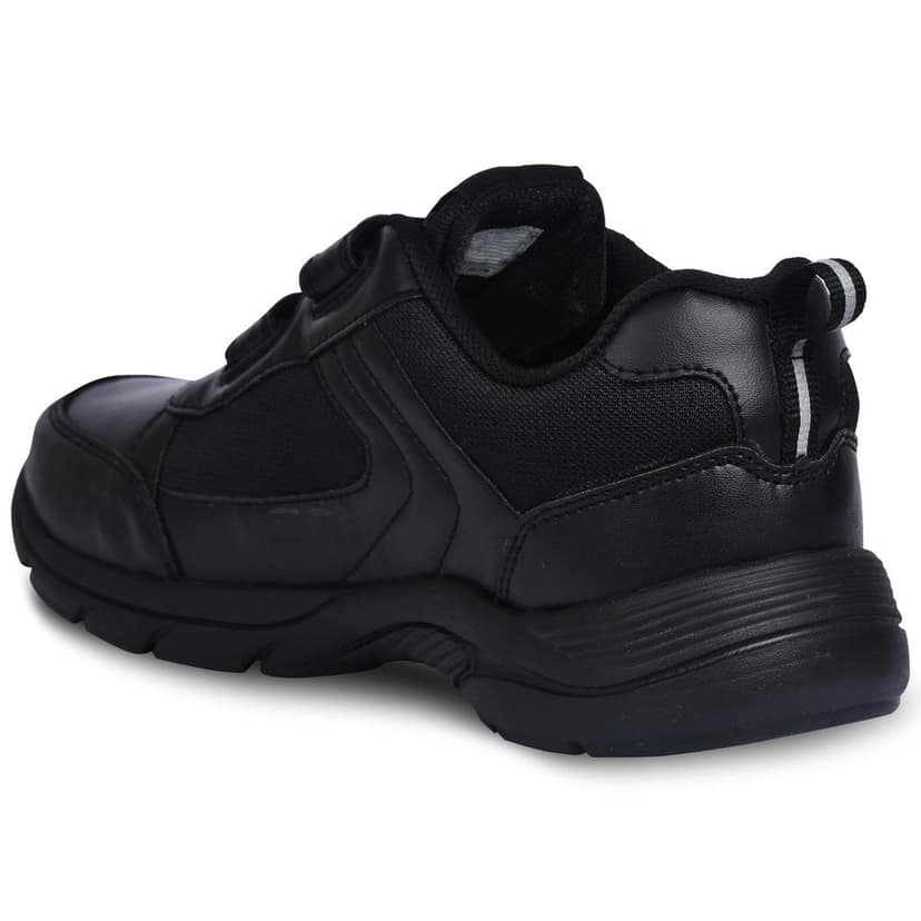 Paragon Ultra Comfortable, Lightweight and Durable Boy's Black School Shoes for Everyday Use | Black Uniform Shoes with Velcro Closure and Breathable Outer Fabric view 3