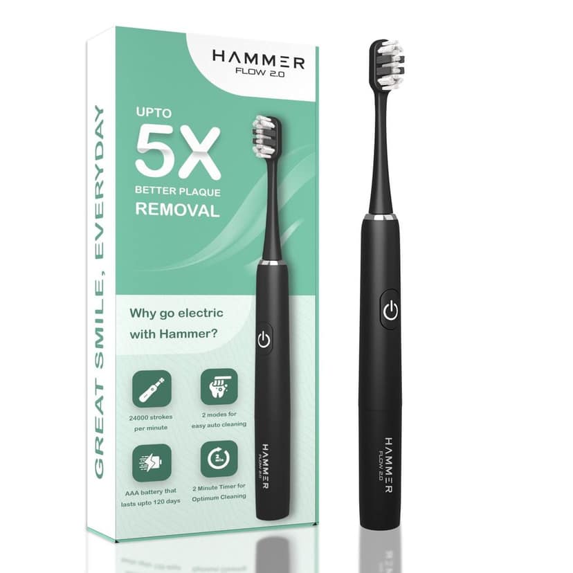 Hammer Flow 2.0 Electric Toothbrush with 2 Replaceable Brush Heads view 2