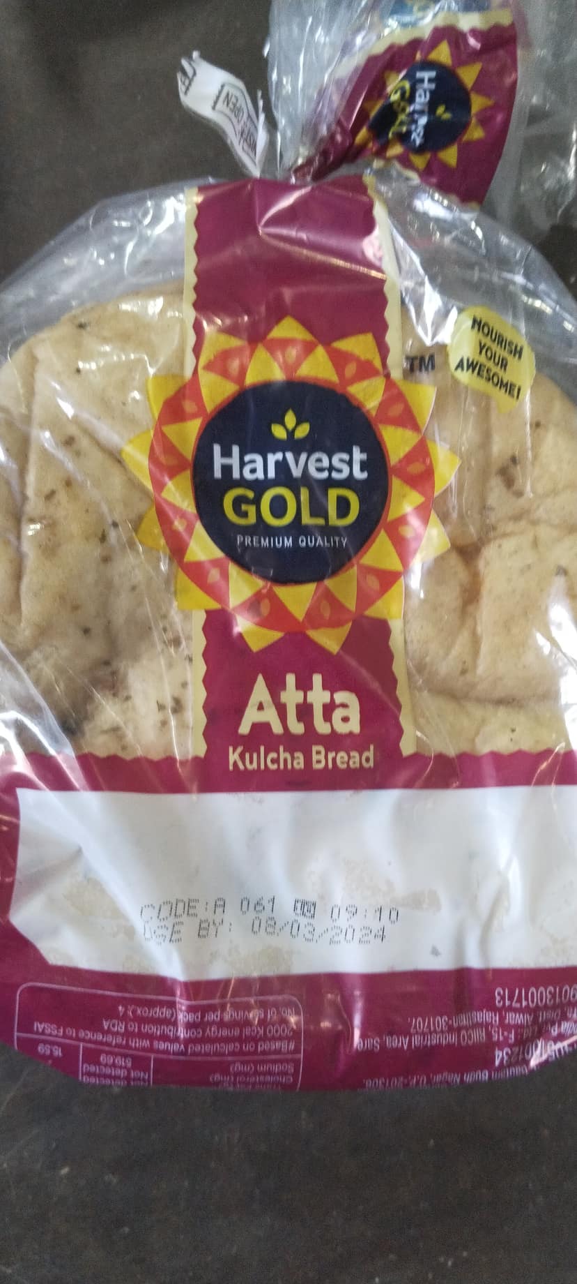 Harvest Gold Atta Kulcha bread