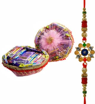 Haldiram's Nagpur Assorted Chocolate Tokani Medium With Rakhi Assorted Gift Box (Multicolor)
