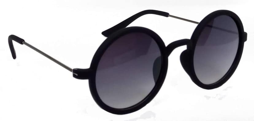 HRINKAR Unisex Round Sunglasses Silver & Golden Frame, Grey Lens (Medium) - Pack of 2 view 6