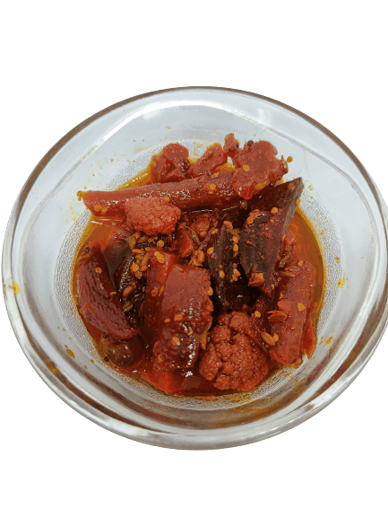 Organic Anand Natural Panchmel Pickle (Mixed Veg Aachar) Veg, Spicy, Tangy & Tasty Achaar (Beetroot, Mooli, Matar Gajar, Gobhi, Shalgam ka Achar) Homemade Aachar with Neemwood spoon (250gm-Pack of 1) view 3
