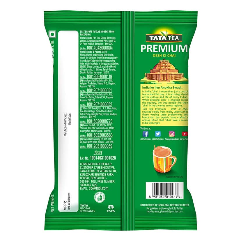 Tata Tea Premium Unique Blend Crafted For Chai Lovers Across India Black Tea 500G view 2