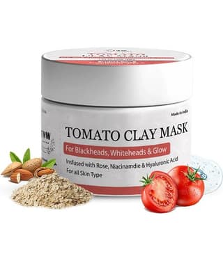 TNW - The Natural Wash Tomato Clay Mask Forglowing Skin With Niacinamide & Hyaluronic Acid, 50G