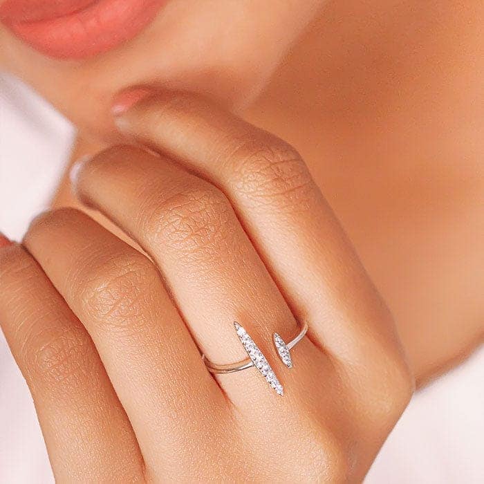 Silver Roman Abstract Ring view 2