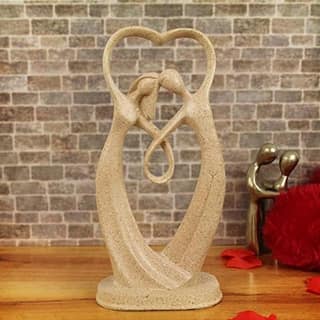 TIED RIBBONS Valentine Romantic Love Couple Statue Showpiece (27.9 Cm X 13.9 Cm) - Valentine Gift for Girlfriend