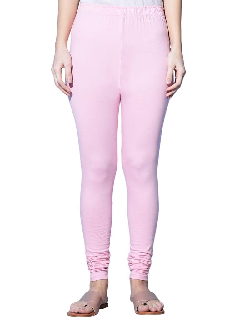 SOFT COLORS Women's Skinny Fit Ethnic Wear Churidar Leggings (Baby Pink) view 8