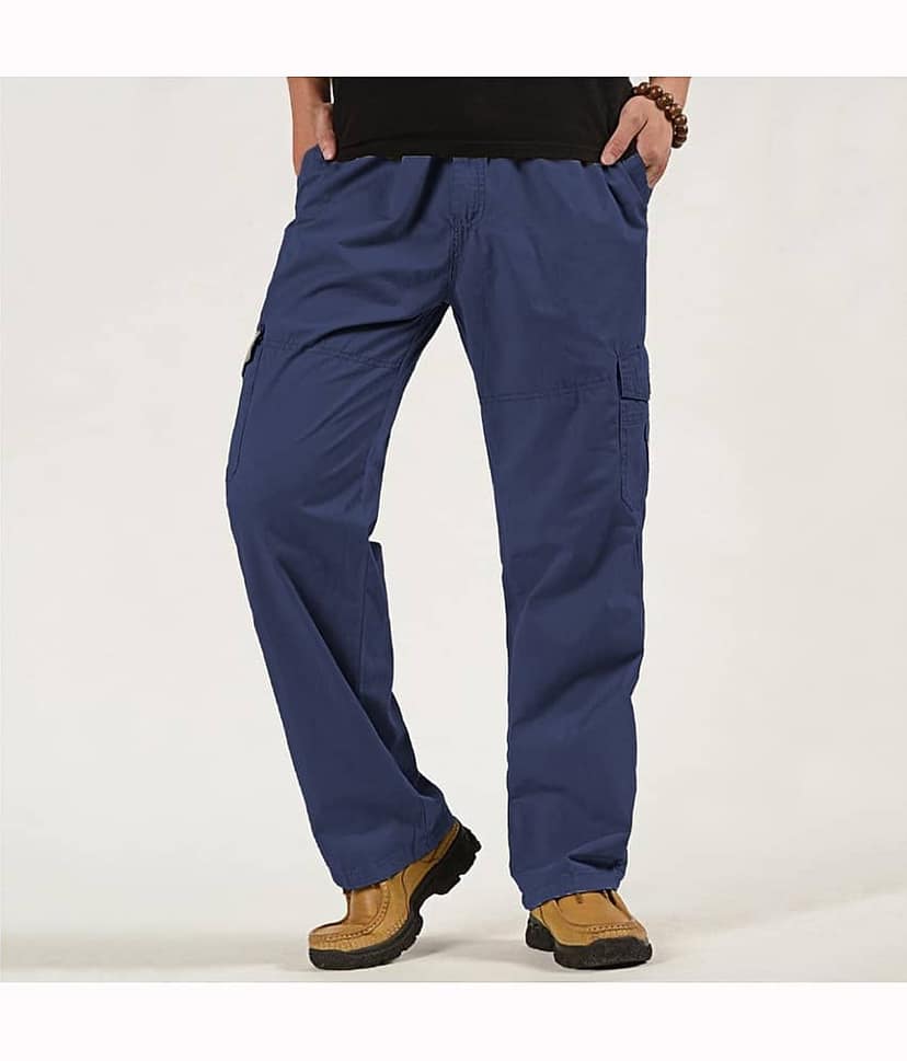 Reoutlook Regular Flat Men's Cargos - Gold ( Pack of 1 ) view 2