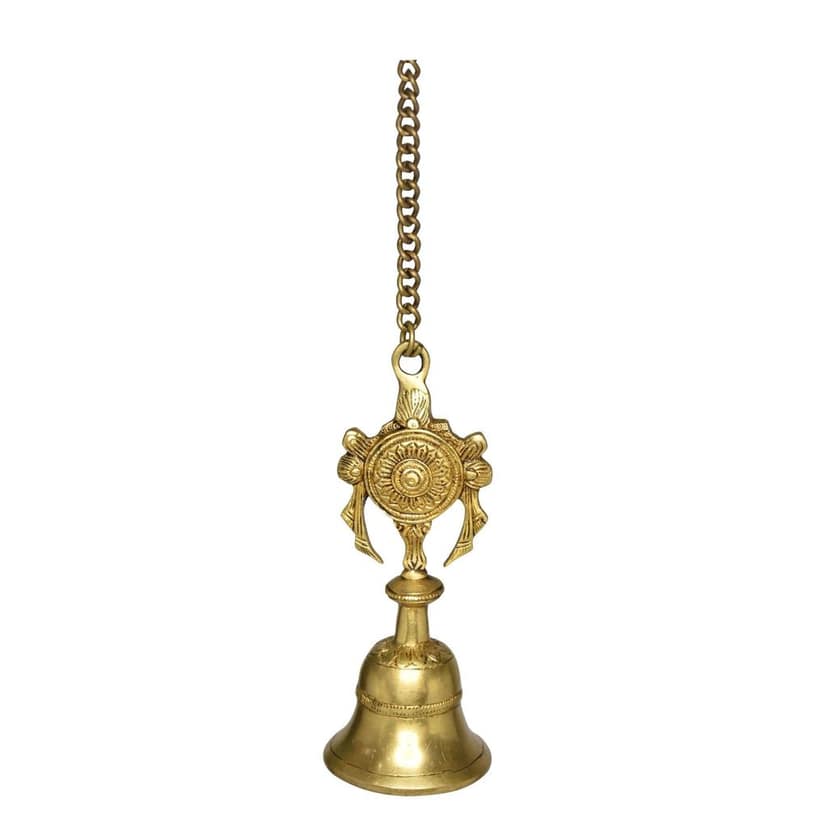 Brass Wall Hanging Temple Bell, Height : 25 Inch (BSMAS1511 A) view 3