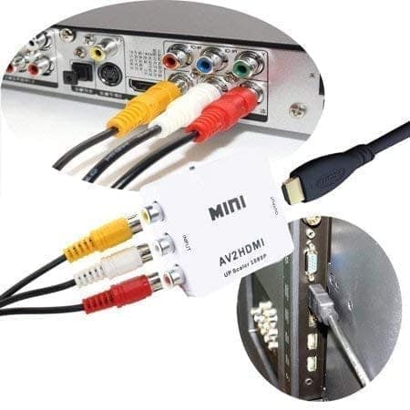 MINI AV2HDMI Up Scaler 1080P HD Video Converter (White) view 5