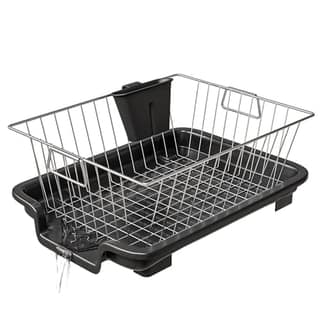 TEX-RO Small Dish Drying Rack with Drainer Tray