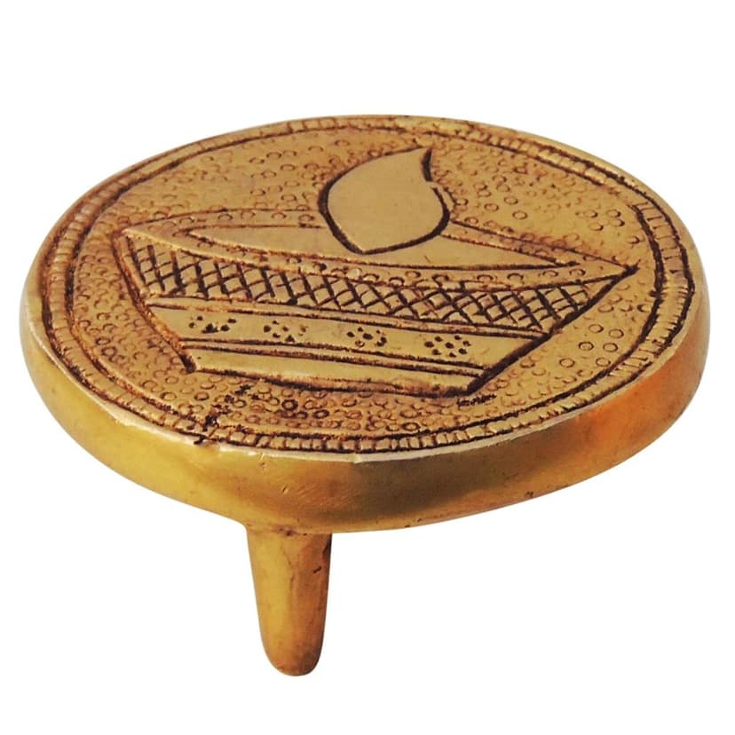 Brass Chowki Decorative Showpiece Traditional Idol Platform, Length : 3 Inch (BSMAS1404 B) view 3