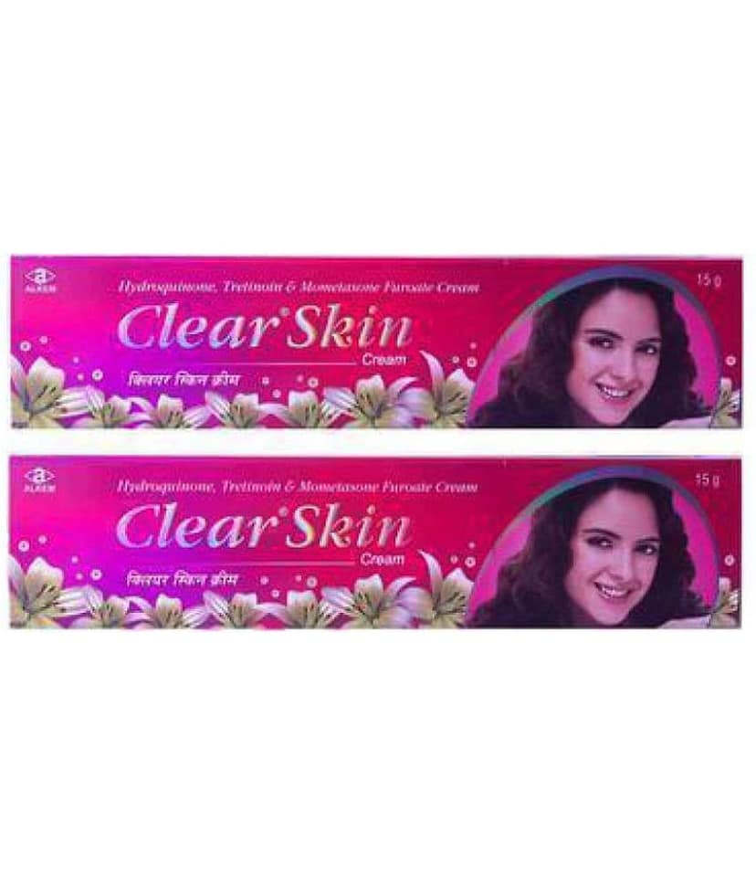 CLEARSKIN SKIN WHITENING CREAM 15 GM (PACK OF 2) Hand Cream 30 g Pack of 2