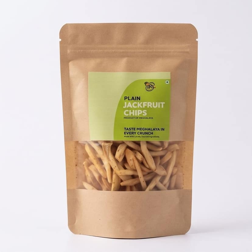 Plain Jackfruit Chips - 100 gm - One stand-up pouch containing 100g of chips