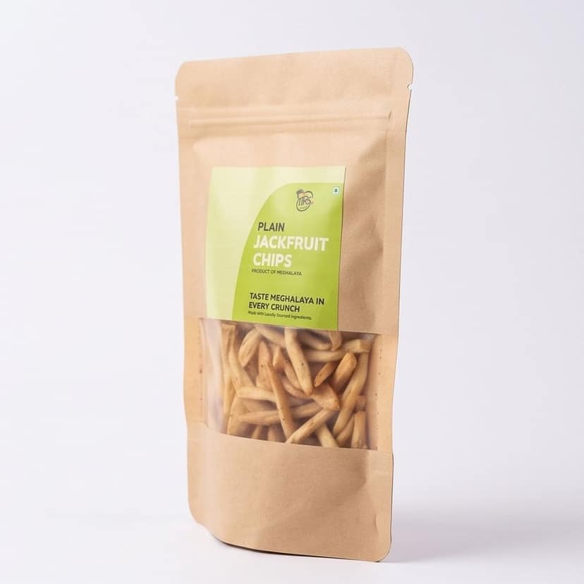 Plain Jackfruit Chips - 100 gm - One stand-up pouch containing 100g of chips view 2