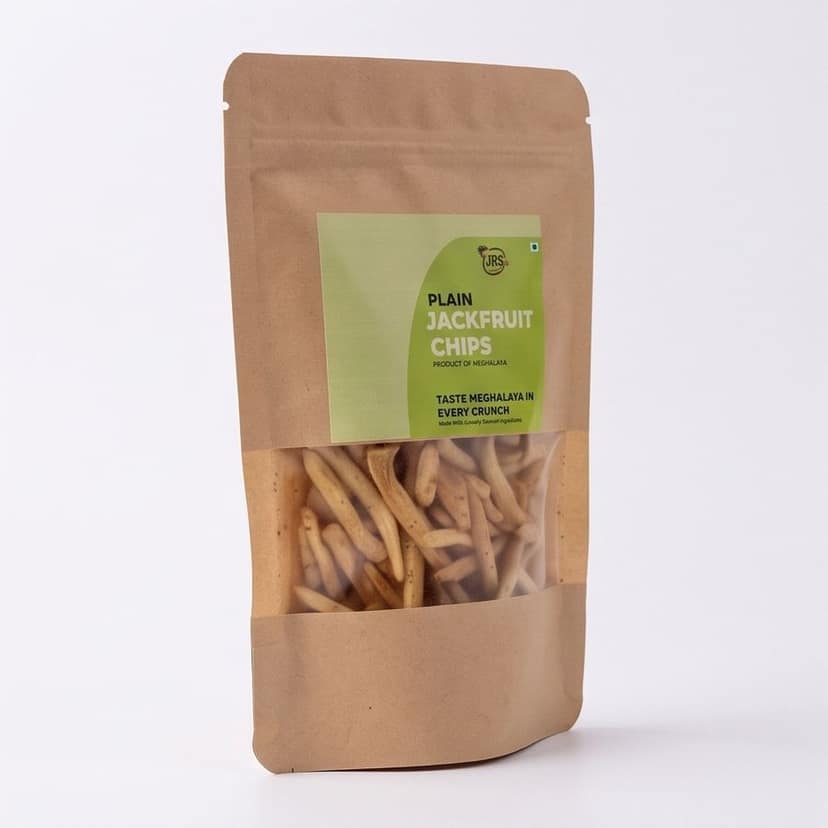 Plain Jackfruit Chips - 100 gm - One stand-up pouch containing 100g of chips view 3