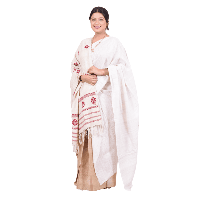 Eri Silk Stole | Assamese Peace Silk Handloom Stole