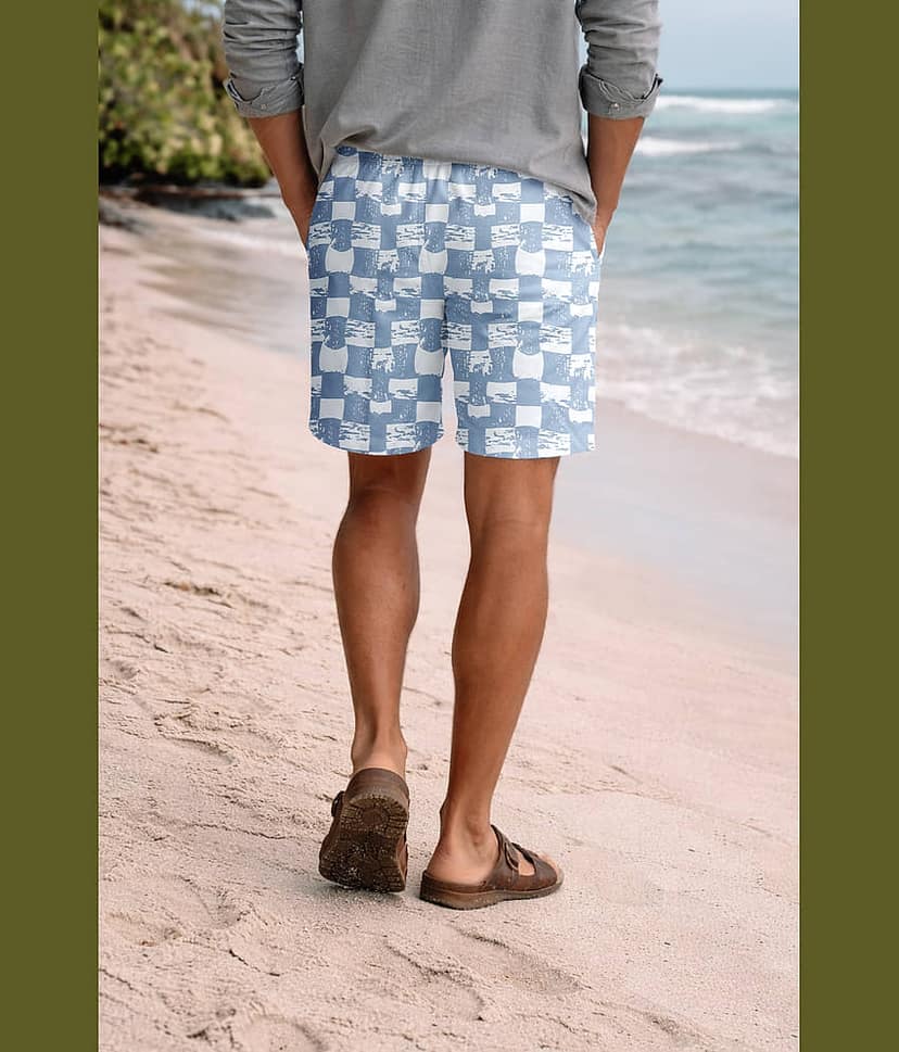 FTX Light Blue Cotton Blend Men's Shorts ( Pack of 1 ) view 2