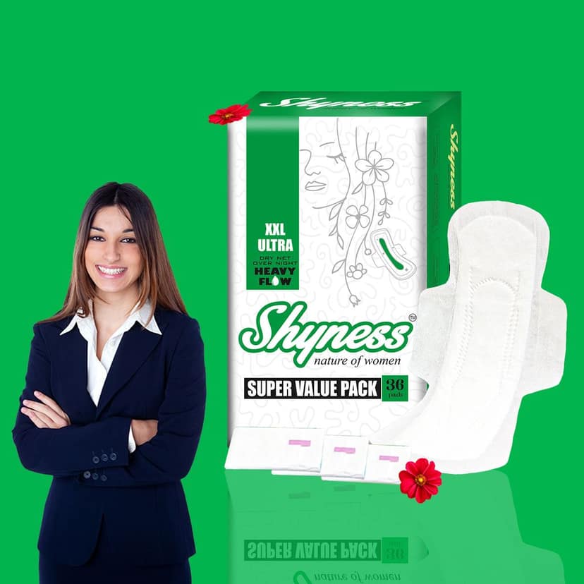 Shyness's Ultra XXL Heavy Flow Overnight Protection Pads for Ultimate Comfort & Leak Prevention - 36- Pads Combo Pack (pack of 3)