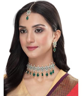 Sukkhi Green Alloy Necklace Set ( Pack of 1 )