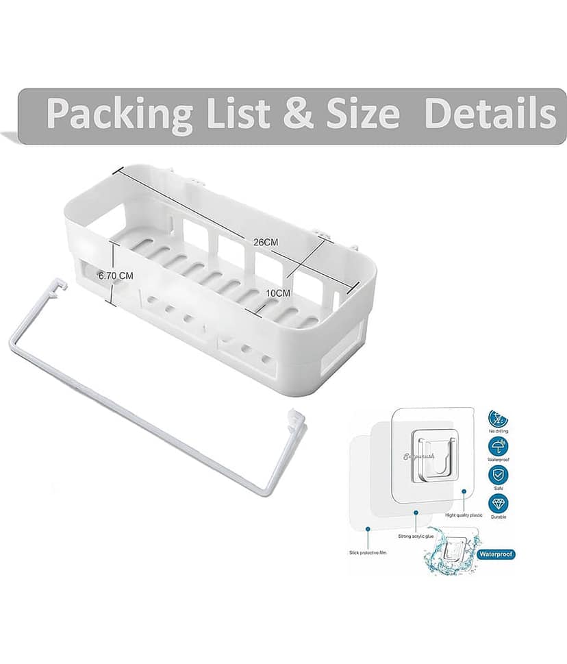GEEO White Plastic Wall mount Stand ( Pack of 1 ) view 2
