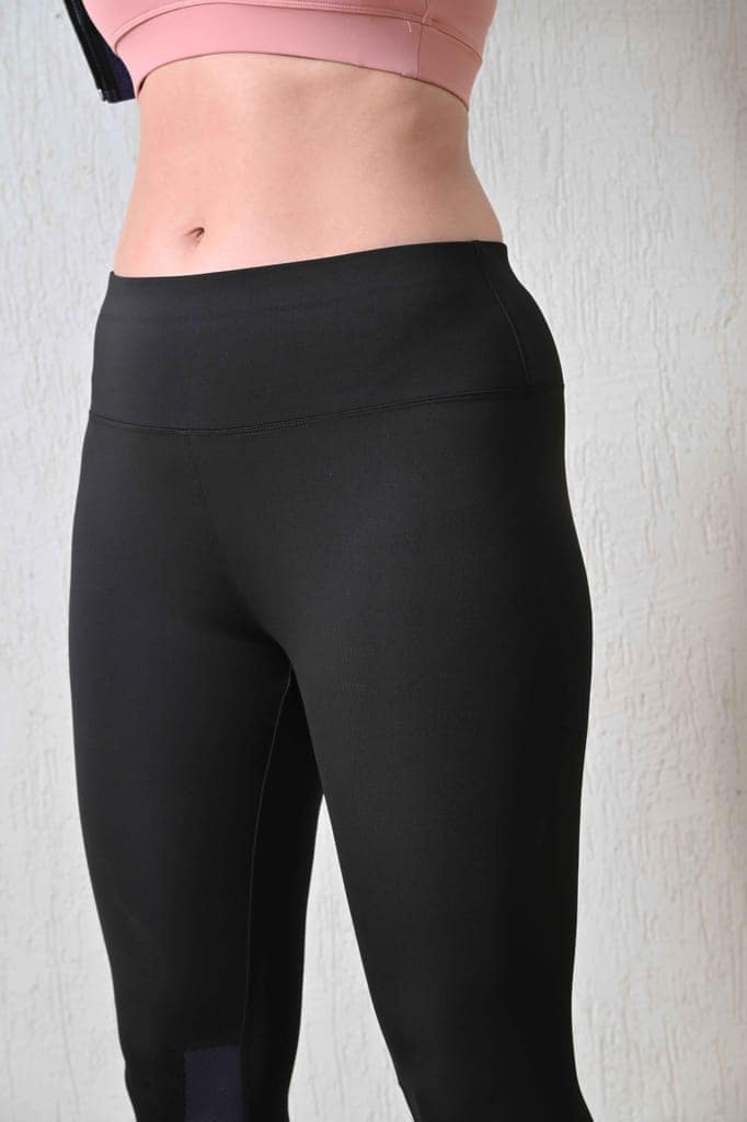 Body Smith Women’s Solid Blue High Waist Active Sports Tights with Side Pocket | Stretchable Gym Leggings for Yoga, Running & Workout | Comfortable & Stylish Fitness Wear view 2