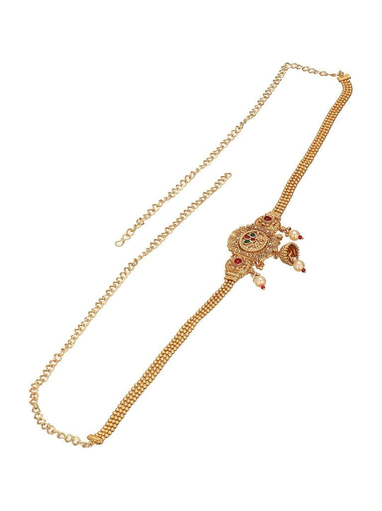 Gold Plated Kemp Studded Traditional Saree Hip Chain Waistband Kamarbandh view 8