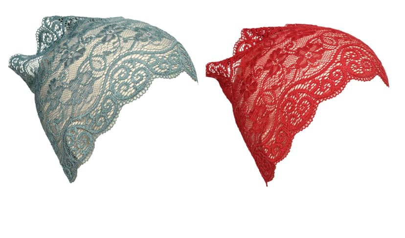 Girls and Womens Hijab Cap Hijab Headband, Under Hijab Scarf Grey and Dark Red Naqab Head Scarf (2 pcs)