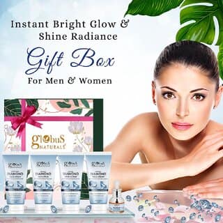 (Combo of 5) Globus Naturals Diamond Rakhi Gift Box For Brother Sister , Face Wash, Face Cream, Face Scrub, Face Pack, Face Serum view 2